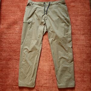 MOUNTAIN HARDWEAR NYLON HIKING MEN'S BASIN PULL-ON OUTDOOR PANTS SIZE XXL TAN